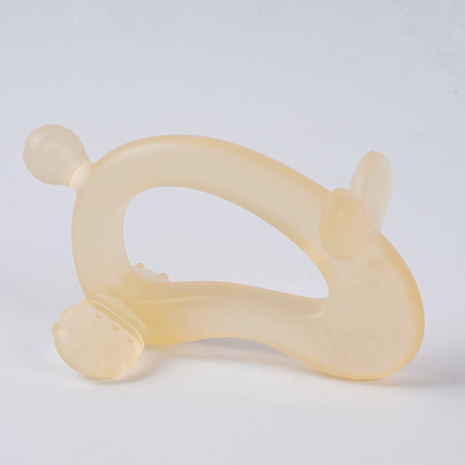 Jelly Rabbit Silicone Baby Teethers Soft Toy in Mushroom Shape Silicone Teether