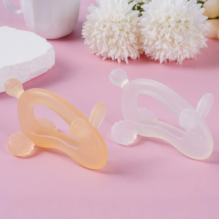 Jelly Rabbit Silicone Baby Teethers Soft Toy in Mushroom Shape Silicone Teether